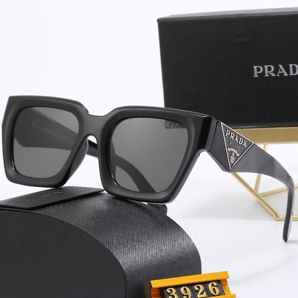 Prada Black Geometric Sunglasses - Picture 1 of 6
